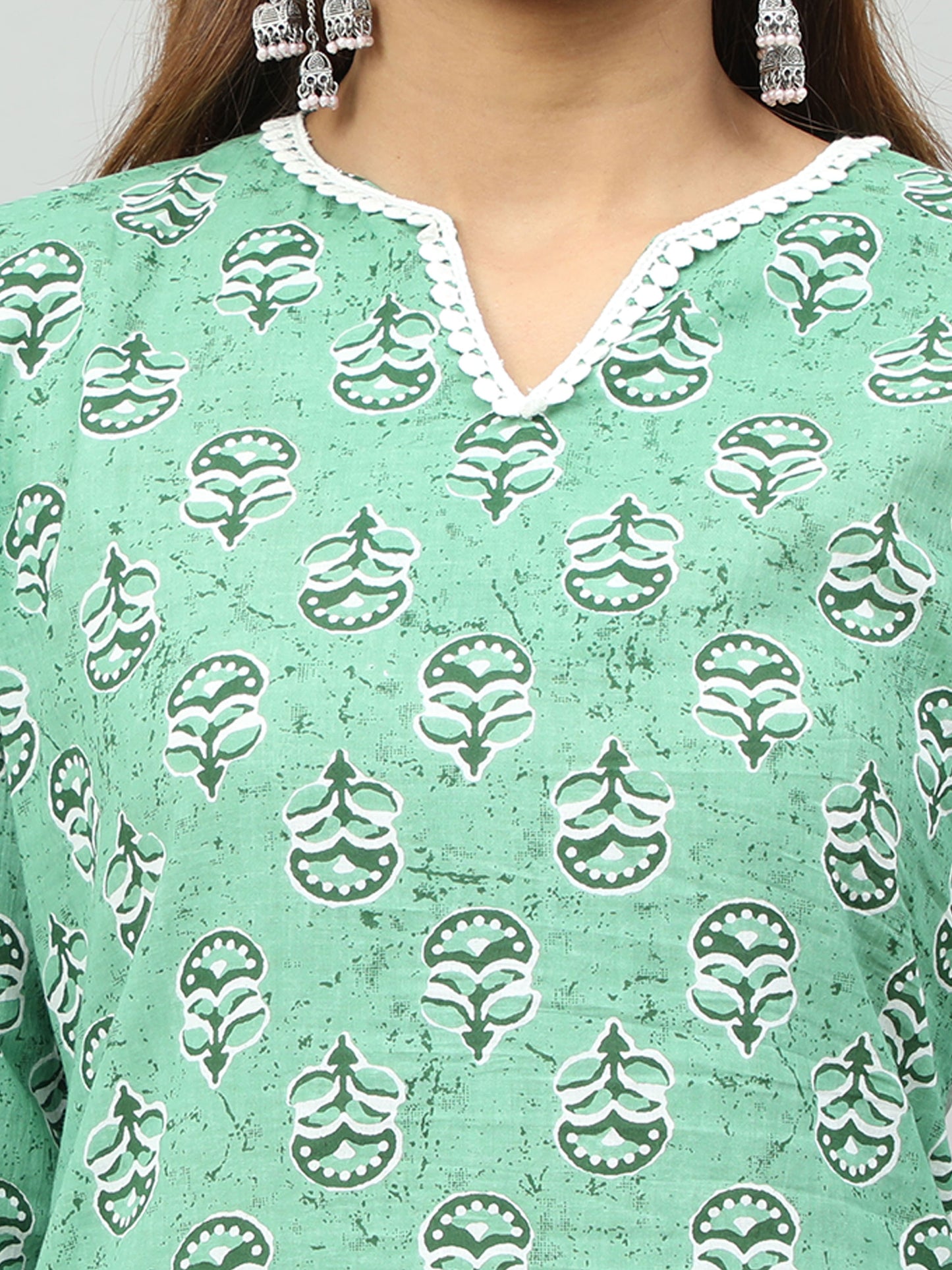 Cotton Block Printed Long Kurta