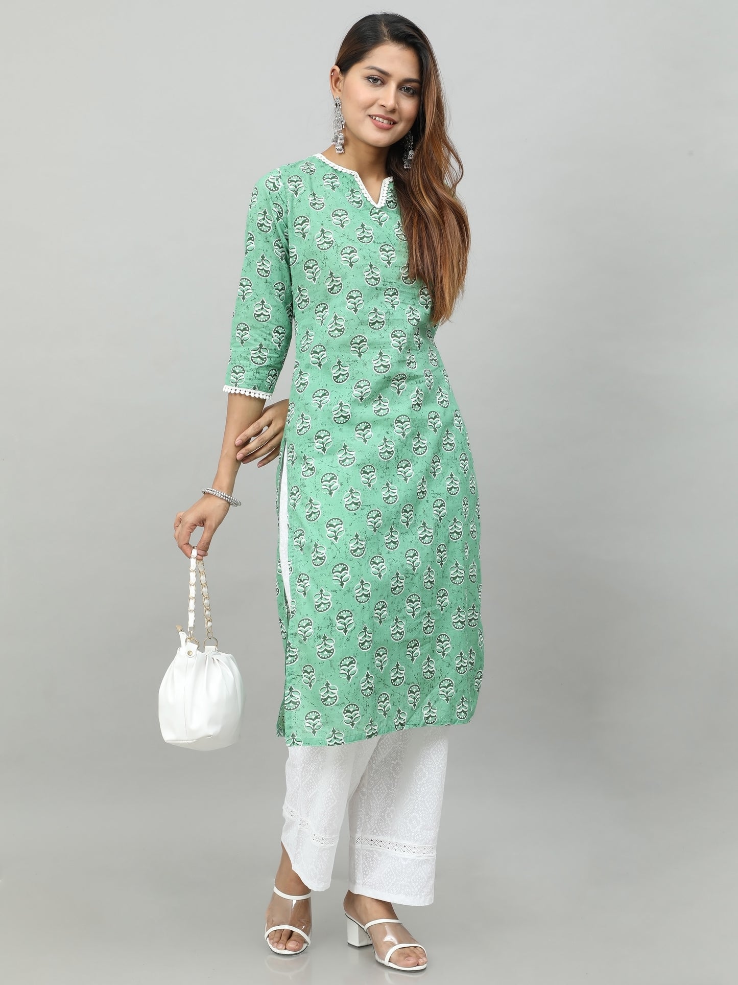 Cotton Block Printed Long Kurta
