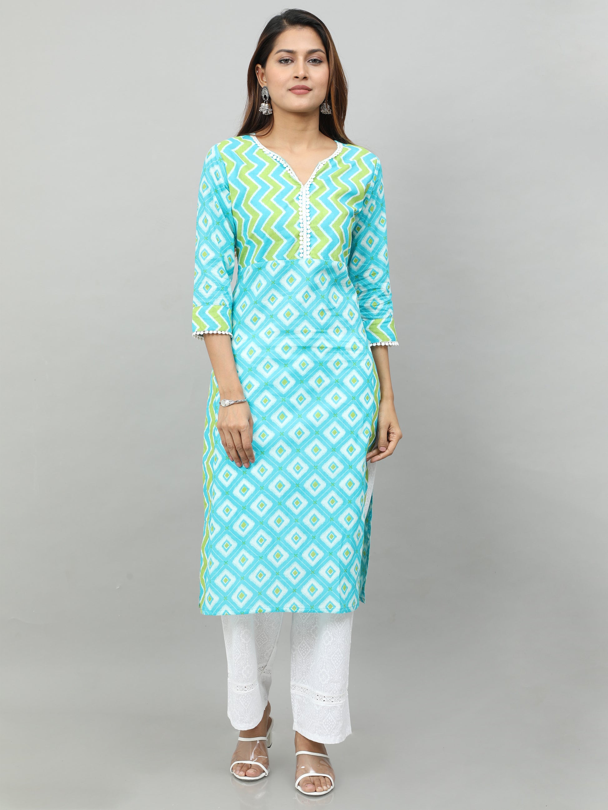 Cotton Block Printed Long Kurti