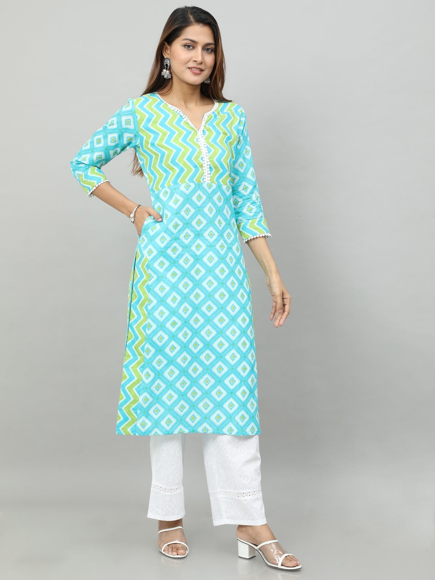 Cotton Block Printed Long Kurta