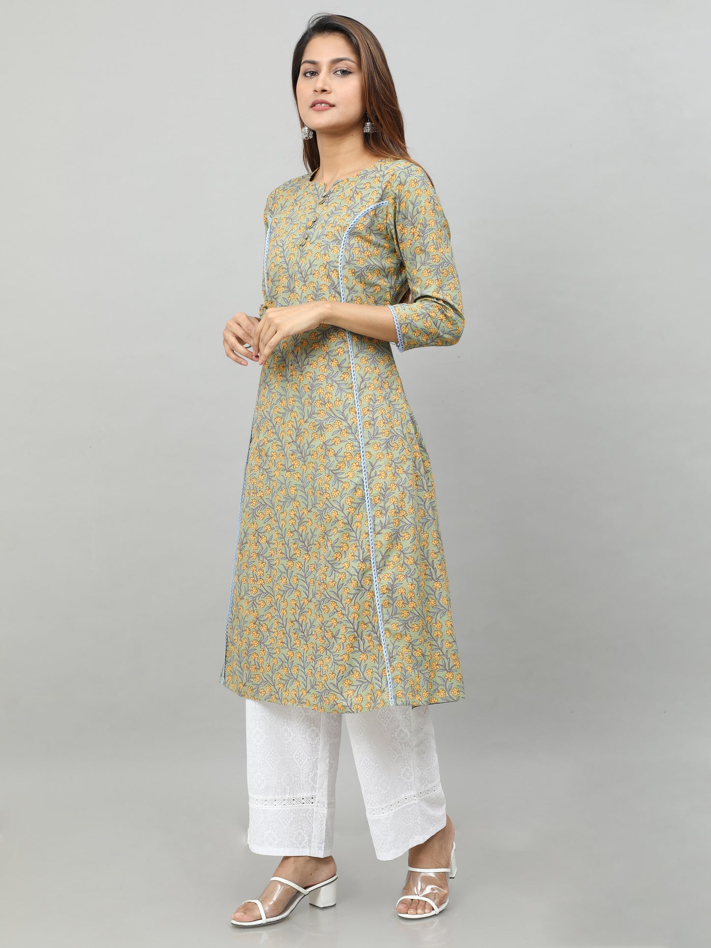 Cotton Block Printed Long Kurta