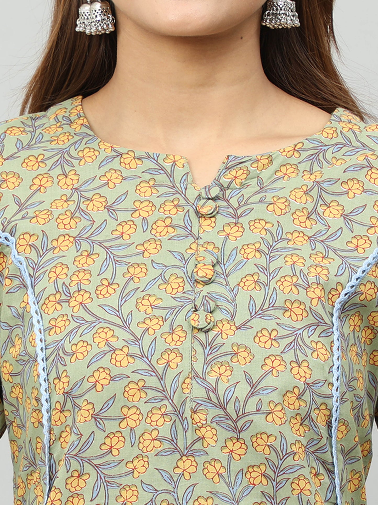 Cotton Block Printed Long Kurta