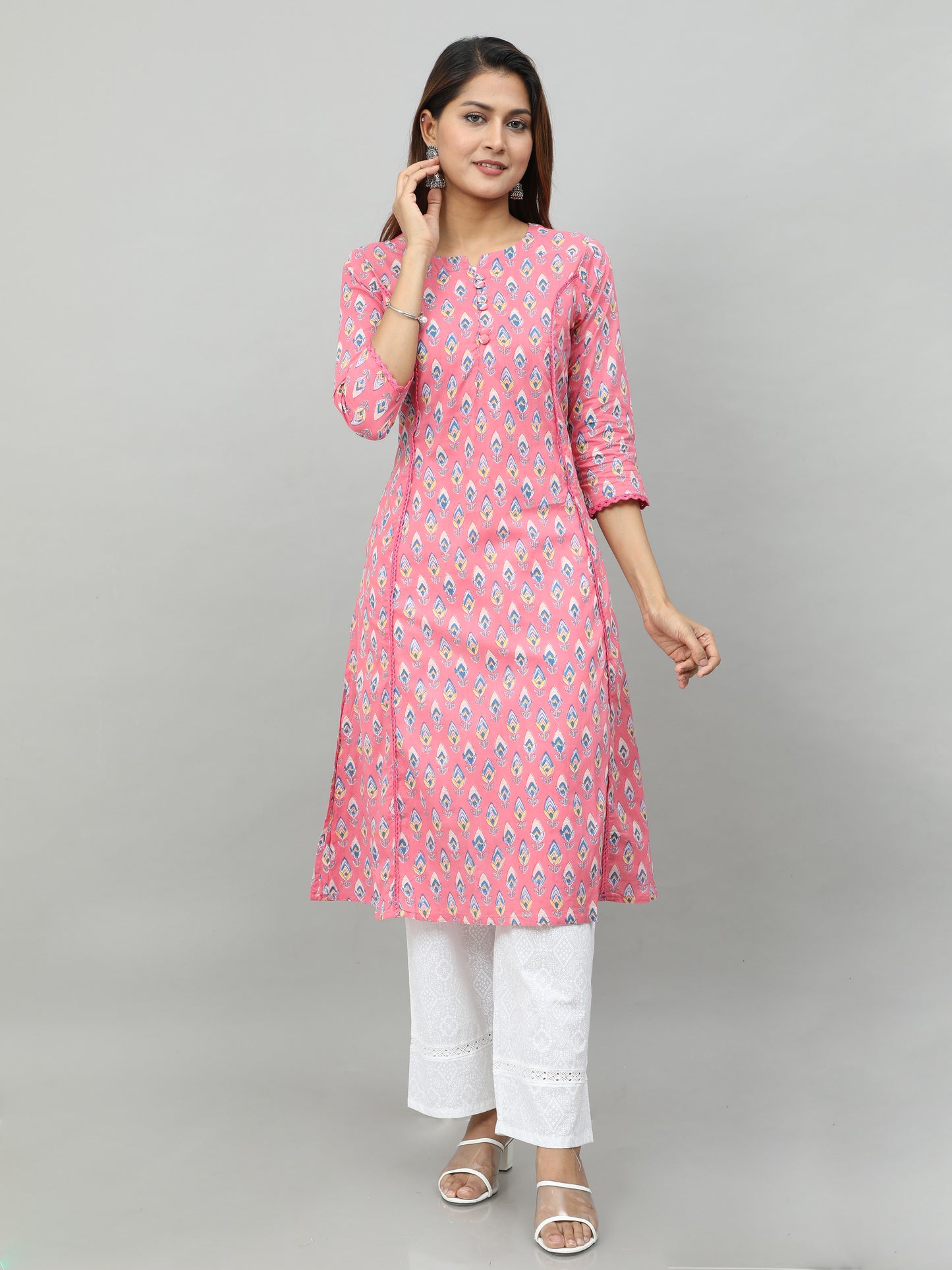 Cotton Block Printed Long Kurta