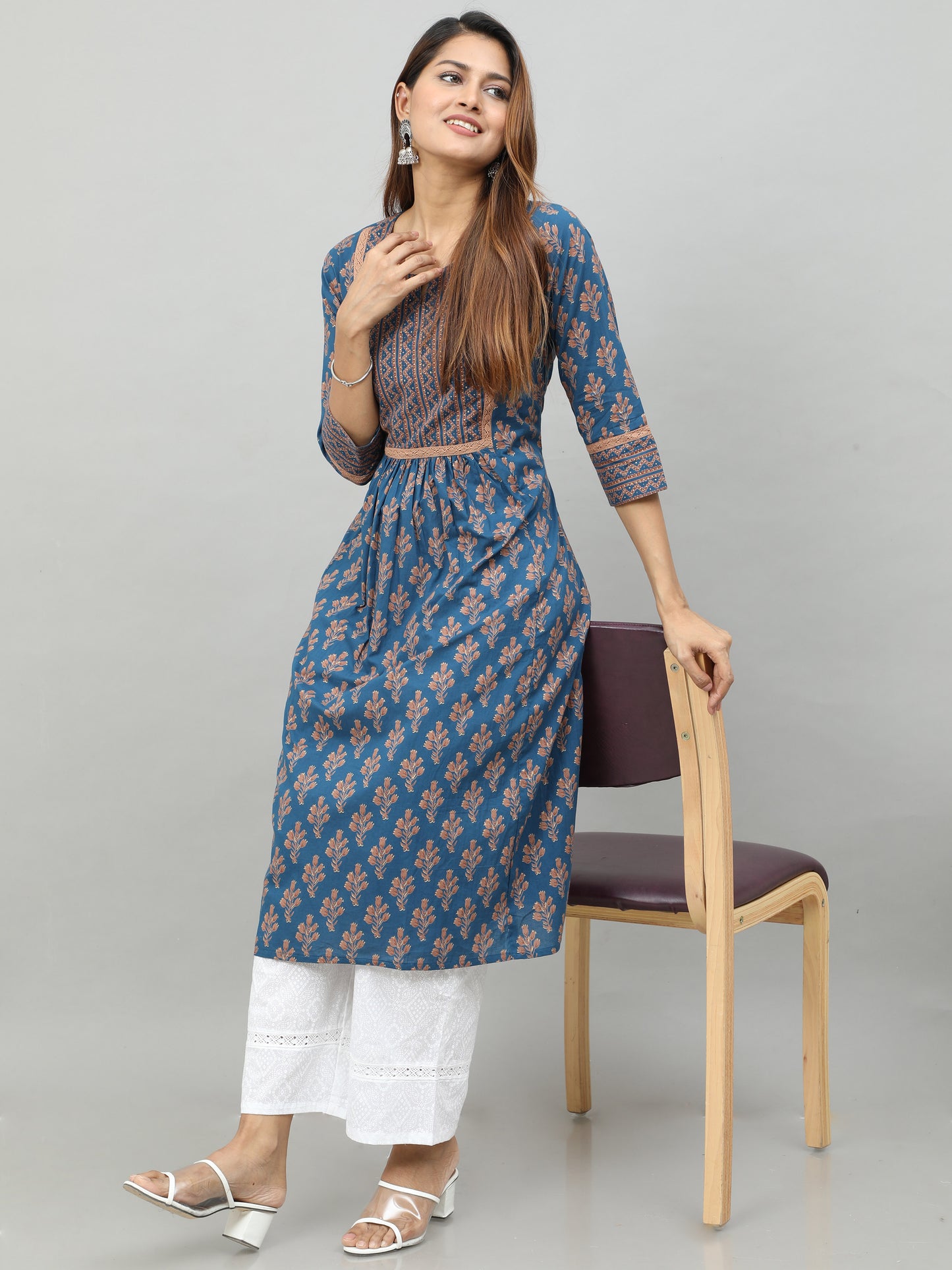 Cotton Block Printed Long Kurta