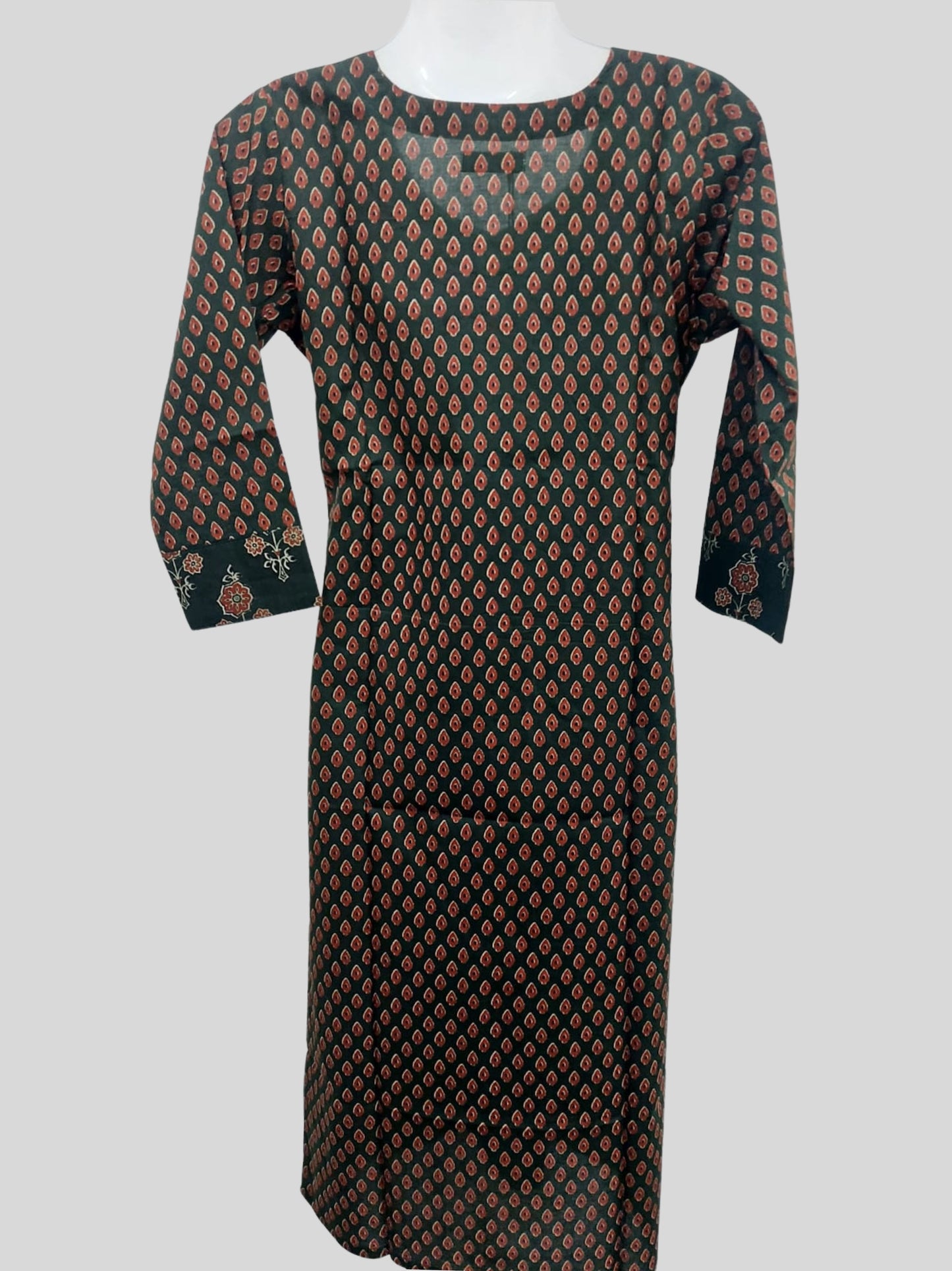 Cotton Block Printed Long Kurta