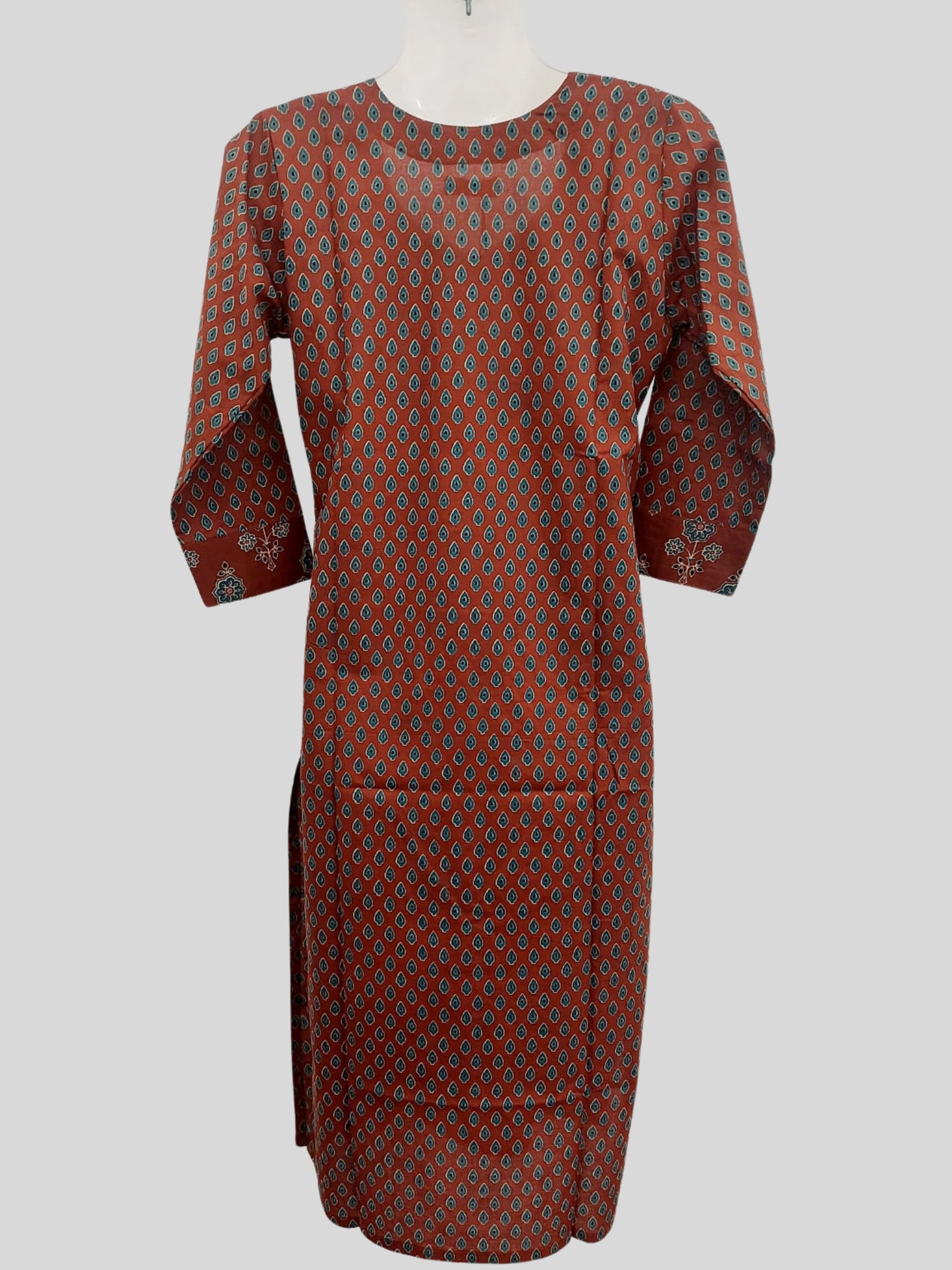 Cotton Block Printed Long Kurta