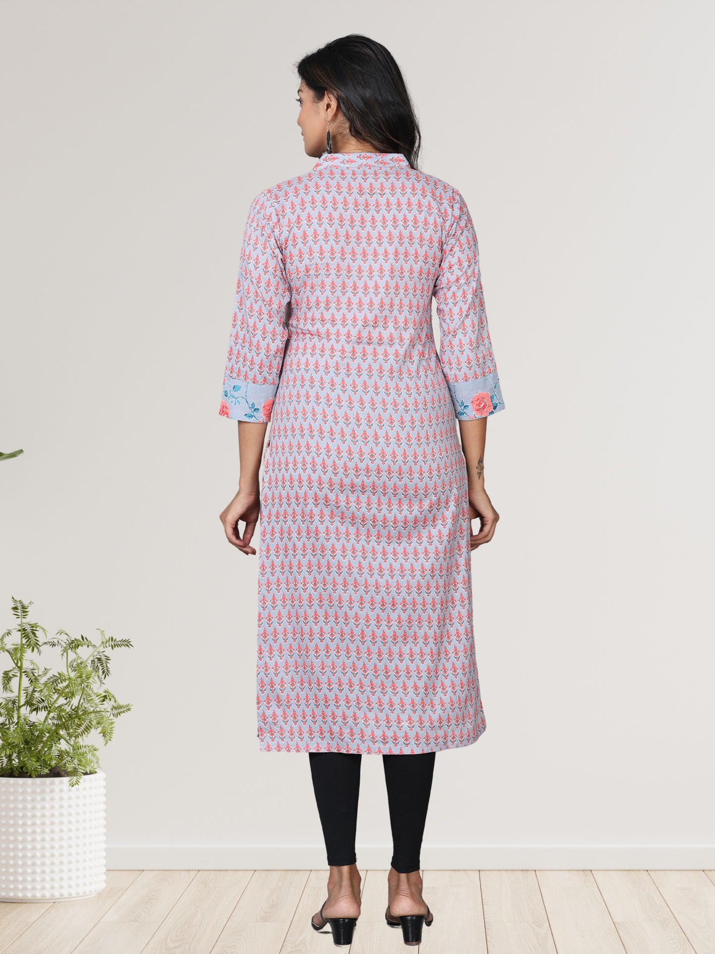 Cotton Block Printed Long Kurta