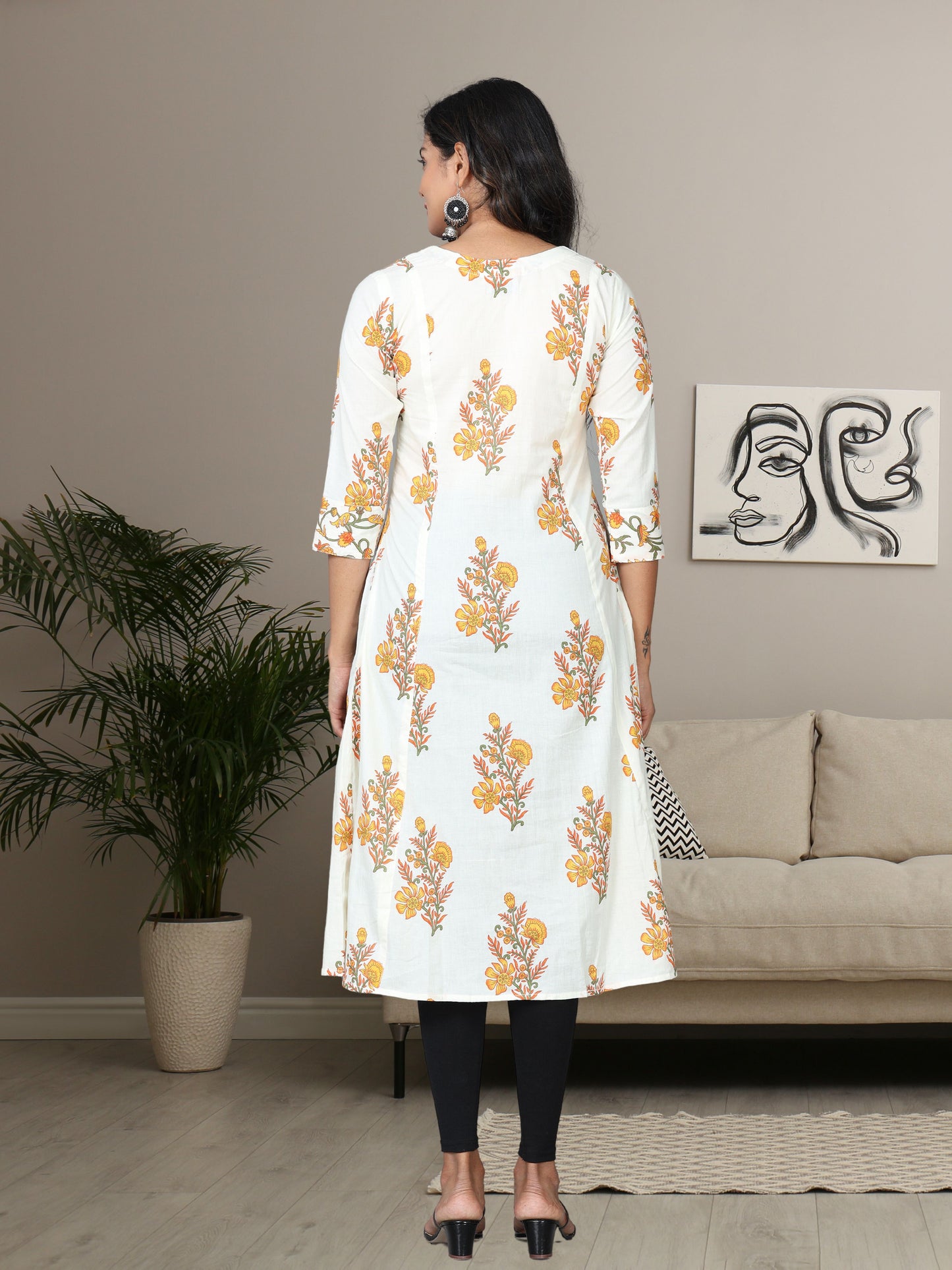 Cotton Block Printed Long Kurta