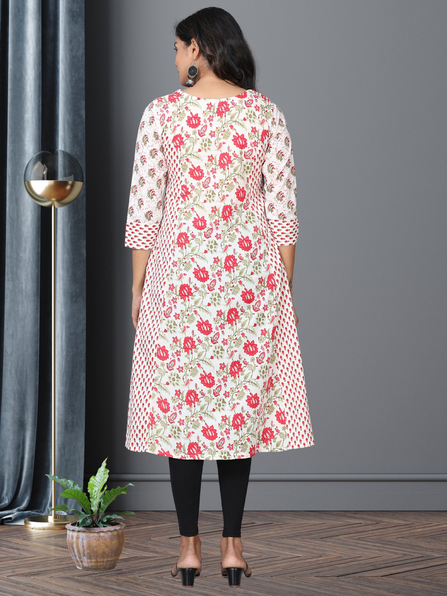 Cotton Block Printed Long Kurta