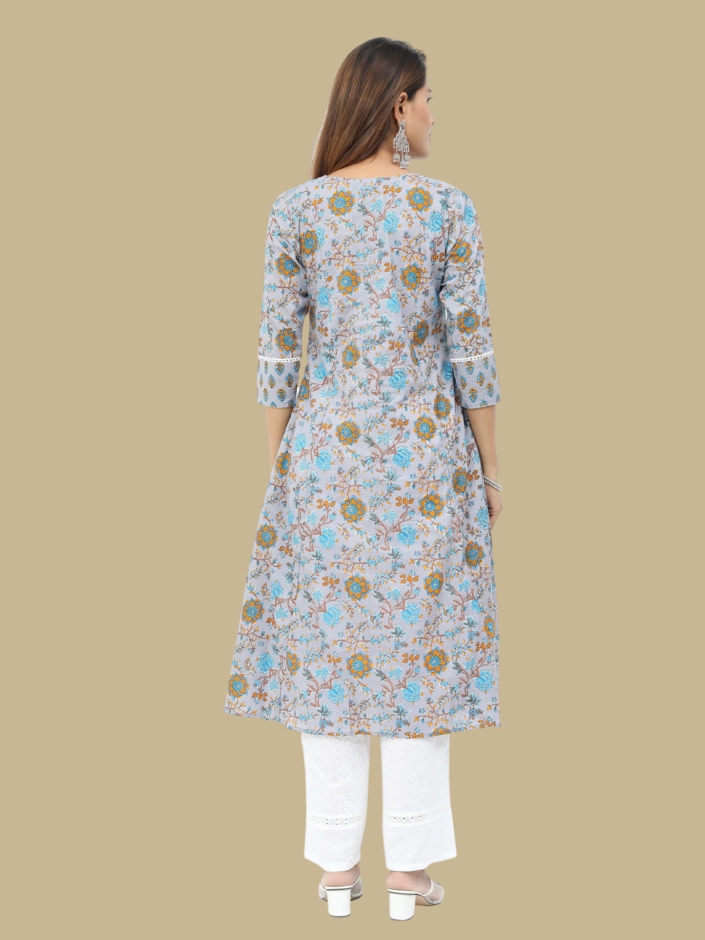 Cotton Block Printed Long Kurta