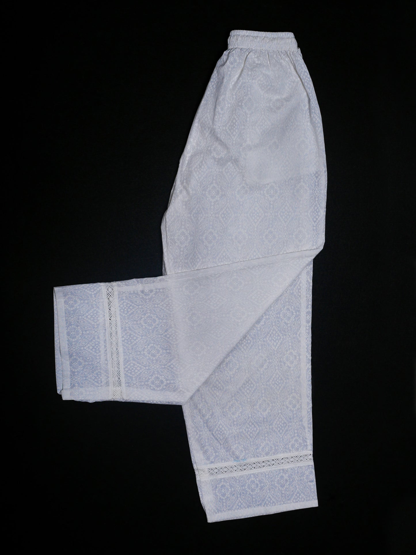 Cotton Printed White Pant