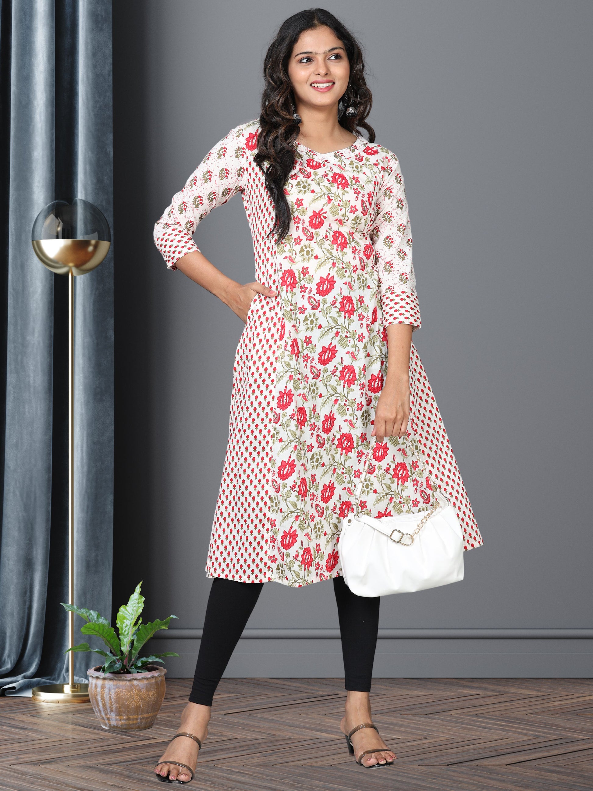 Cotton Block Printed Long Kurta