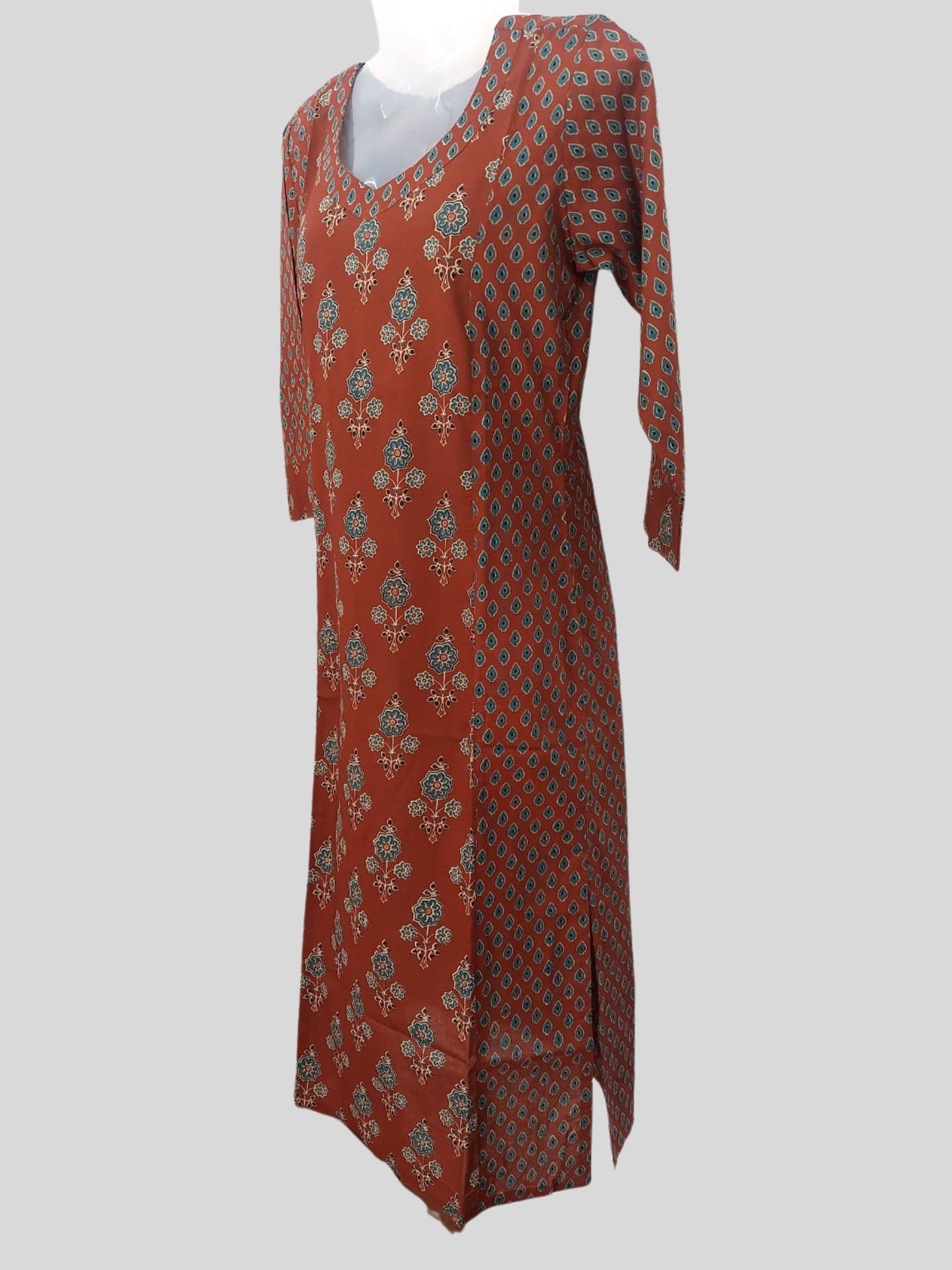 Cotton Block Printed Long Kurta