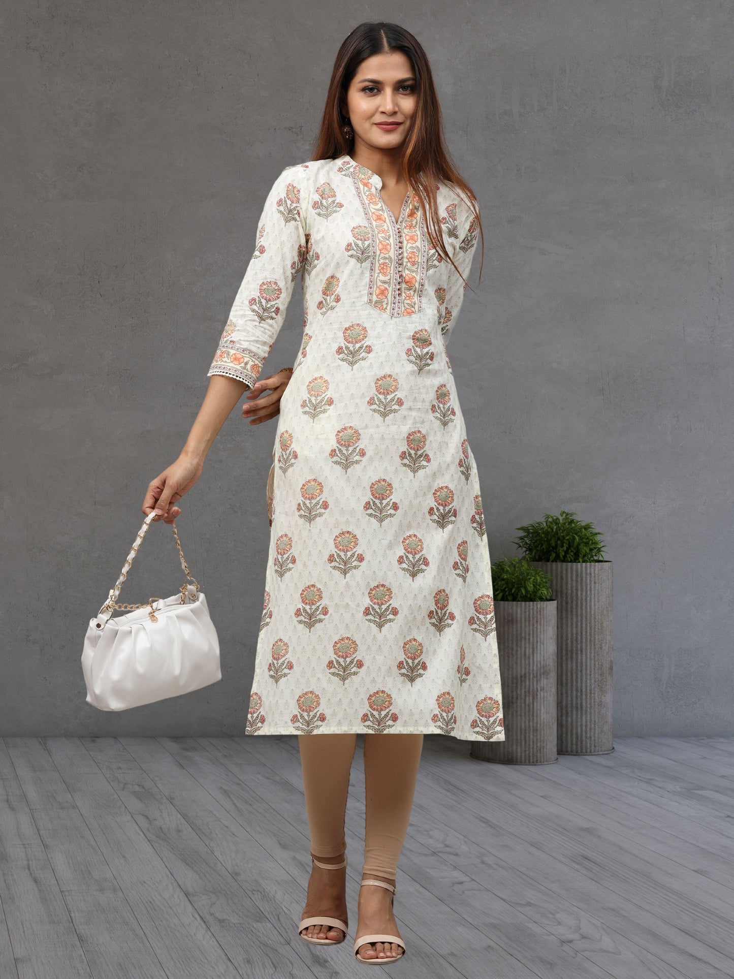 Cotton Block Printed Long Kurta