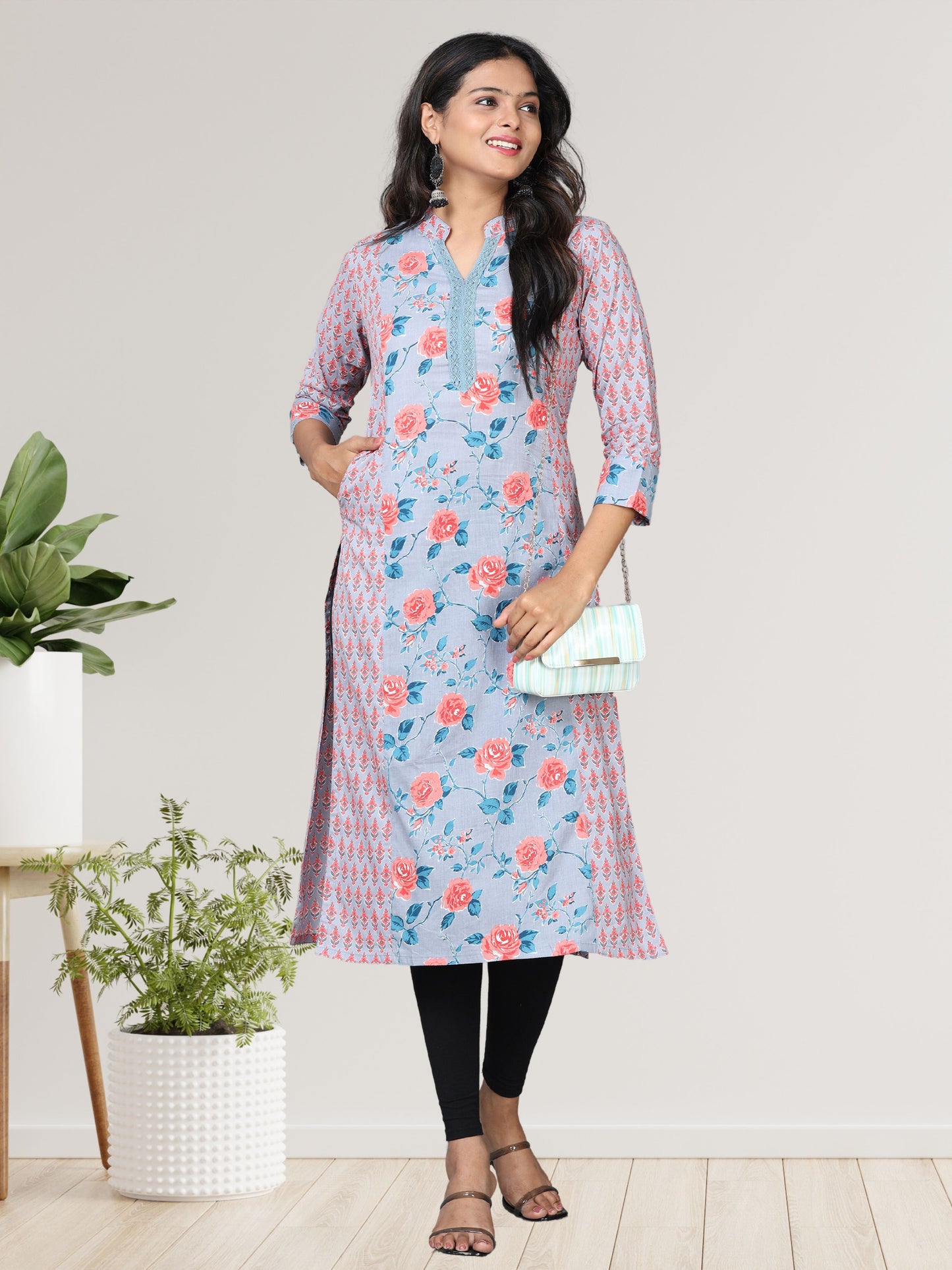 Cotton Block Printed Long Kurta