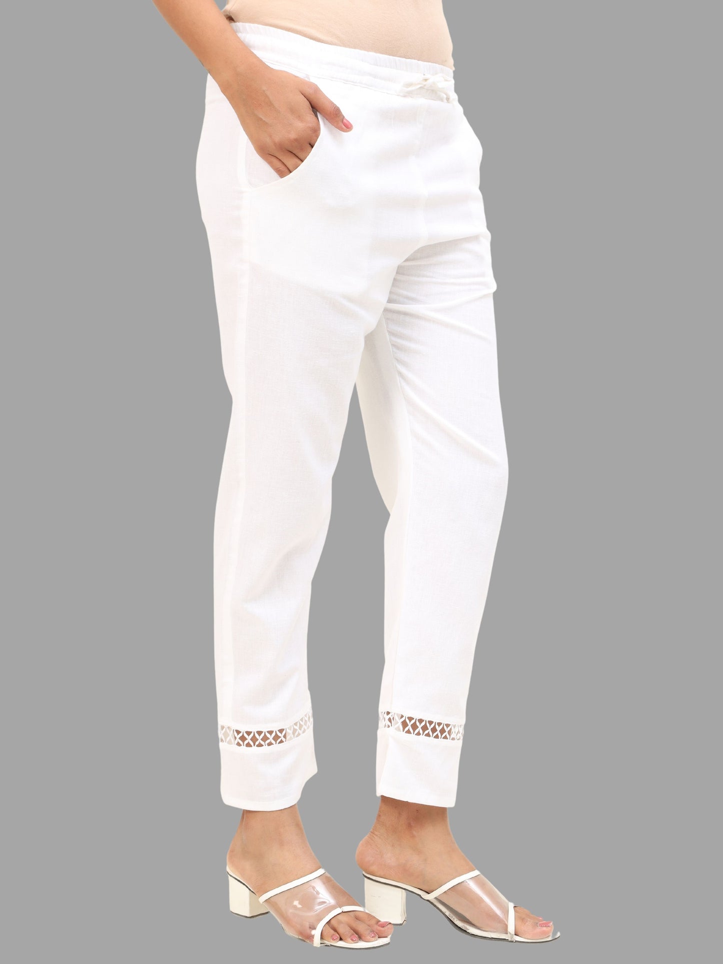 Cotton Plain Straight Pant