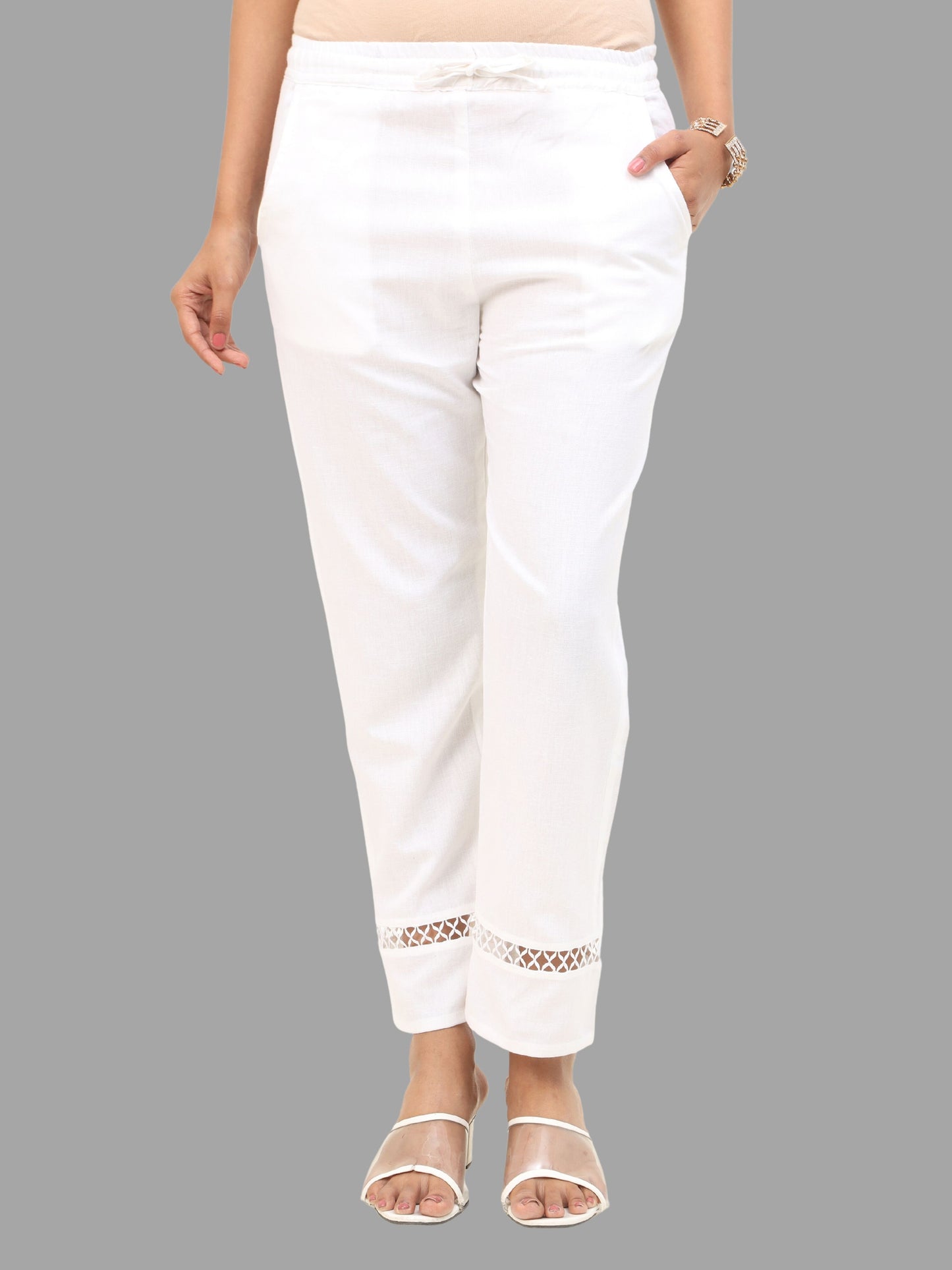 Cotton Plain Straight Pant