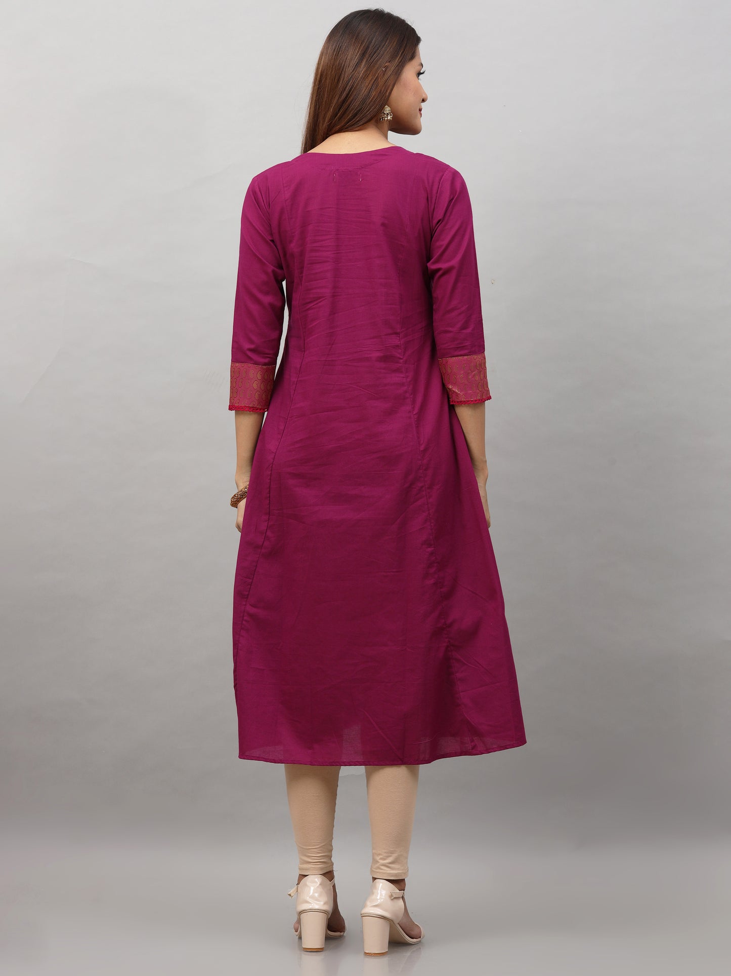 Cotton Jacquard Designed Long Kurta