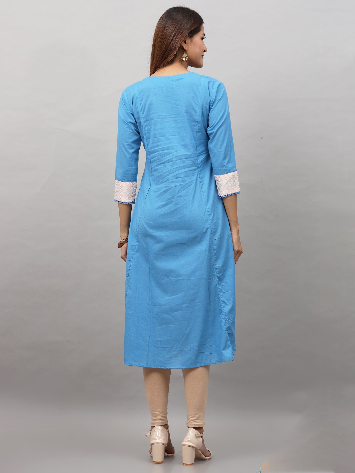 Cotton Jacquard Designed Long Kurta
