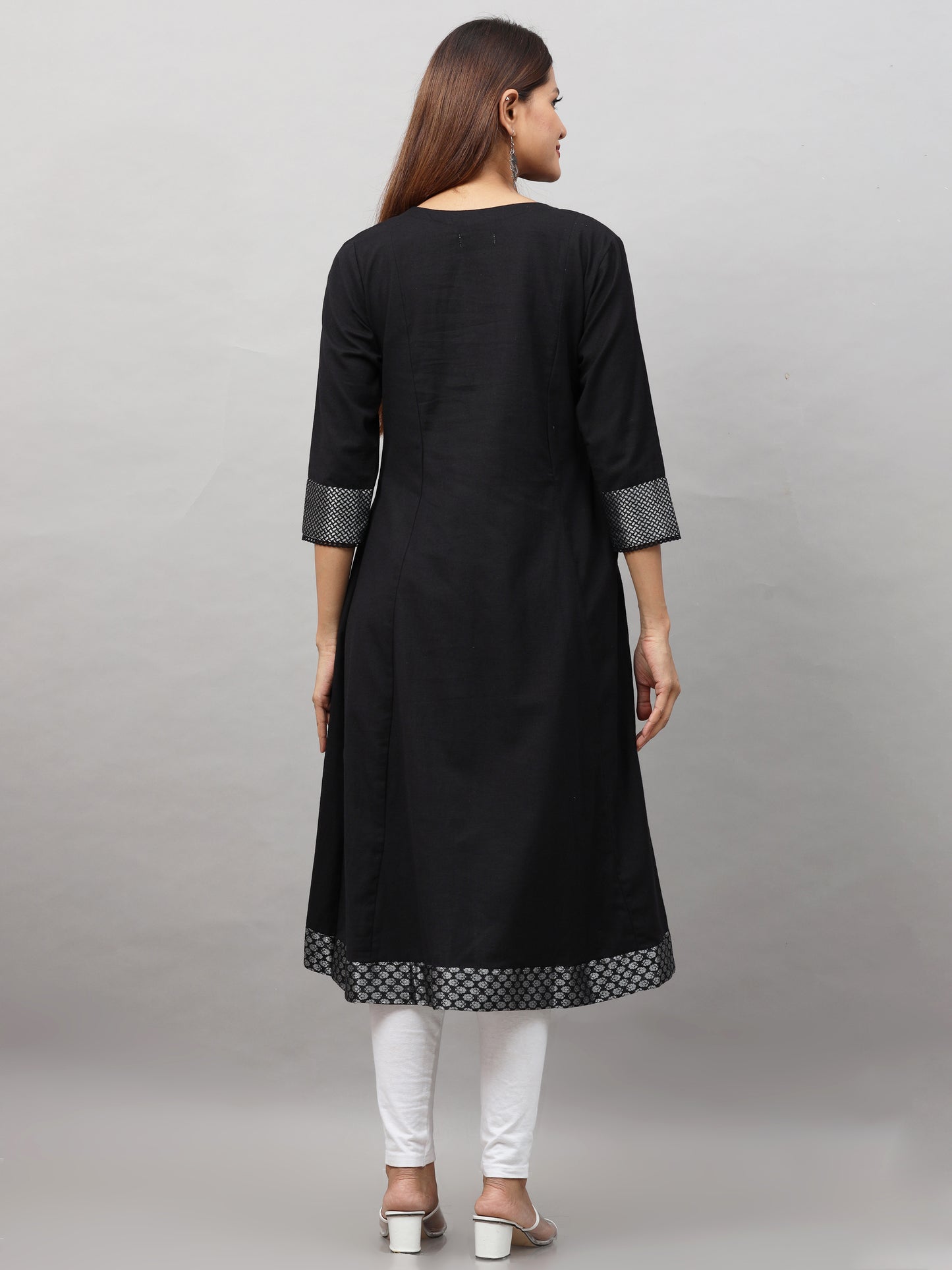 Cotton Jacquard Designed Long Kurta