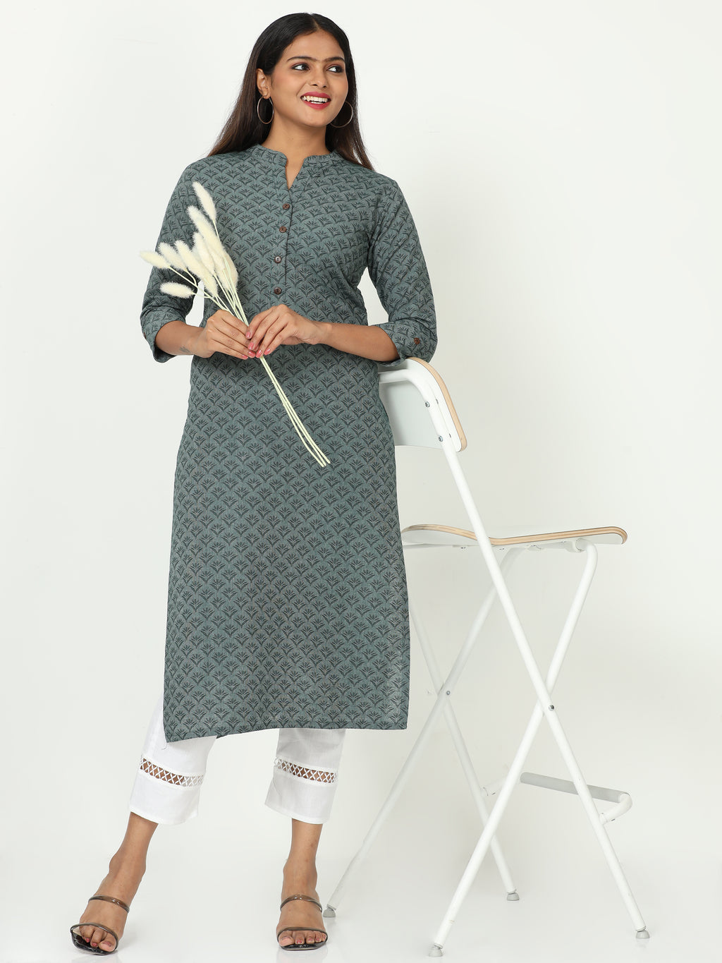 Cotton Jacquard Long kurta