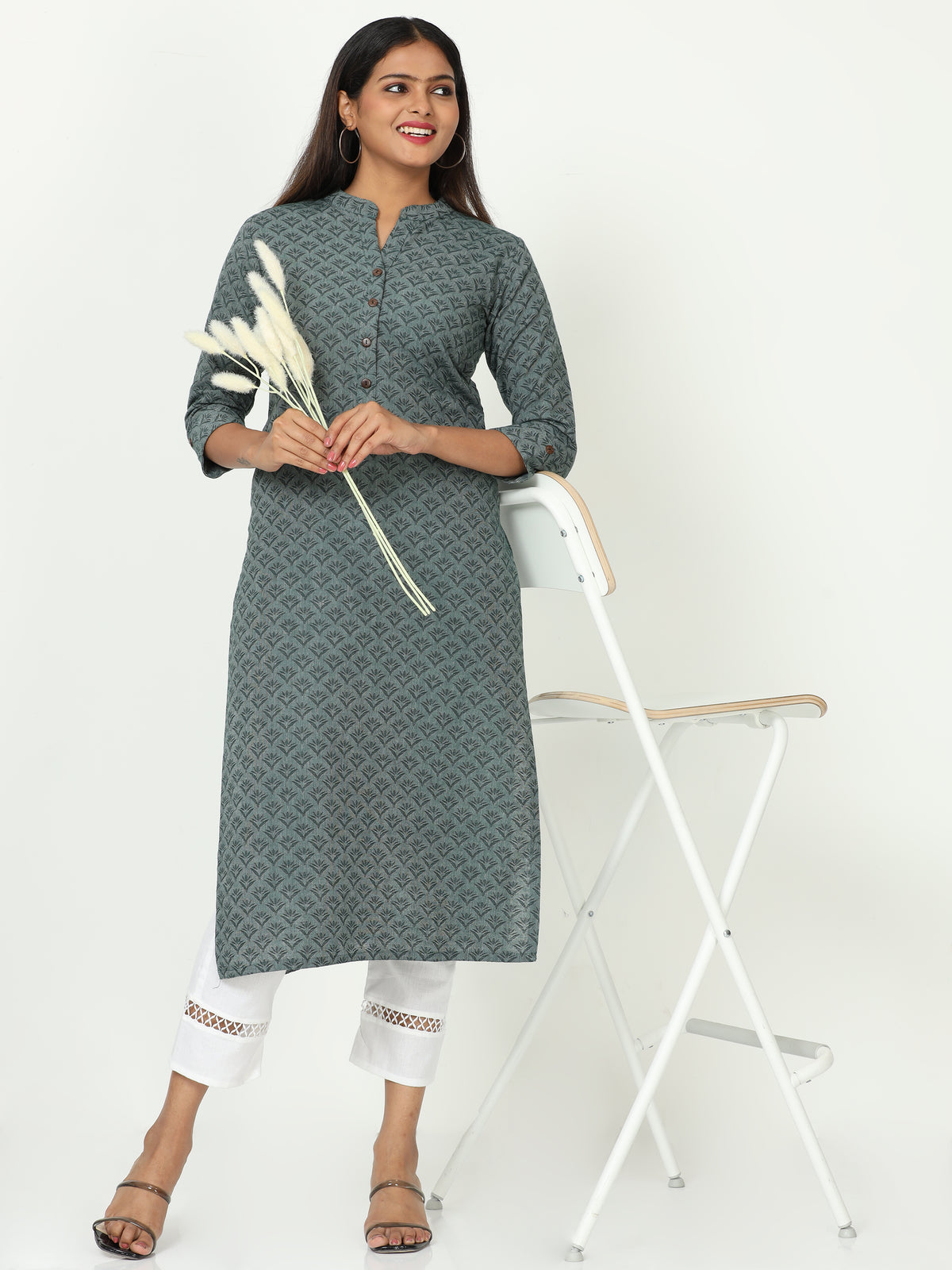 Cotton Jacquard Long kurta