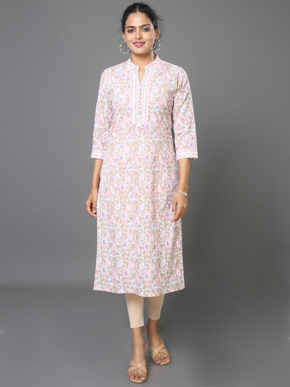 Cotton Block Printed Long Kurta