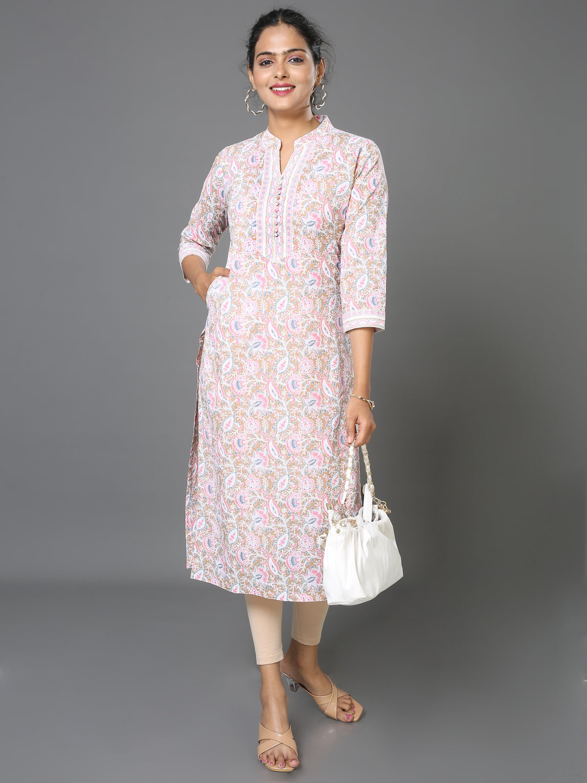 Cotton Block Printed Long Kurta
