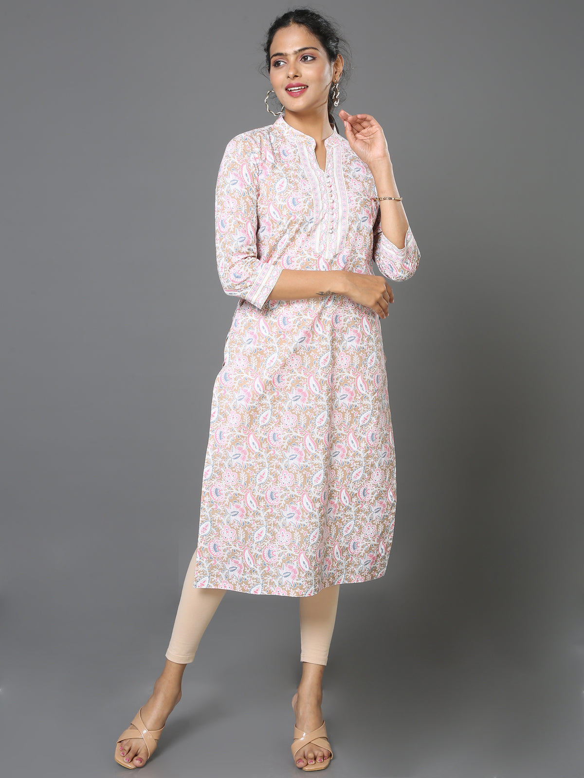 Cotton Block Printed Long Kurta
