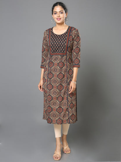 Cotton Ajrakh Long Kurta