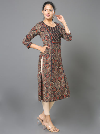 Cotton Ajrakh Long Kurta