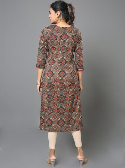 Cotton Ajrakh Long Kurta