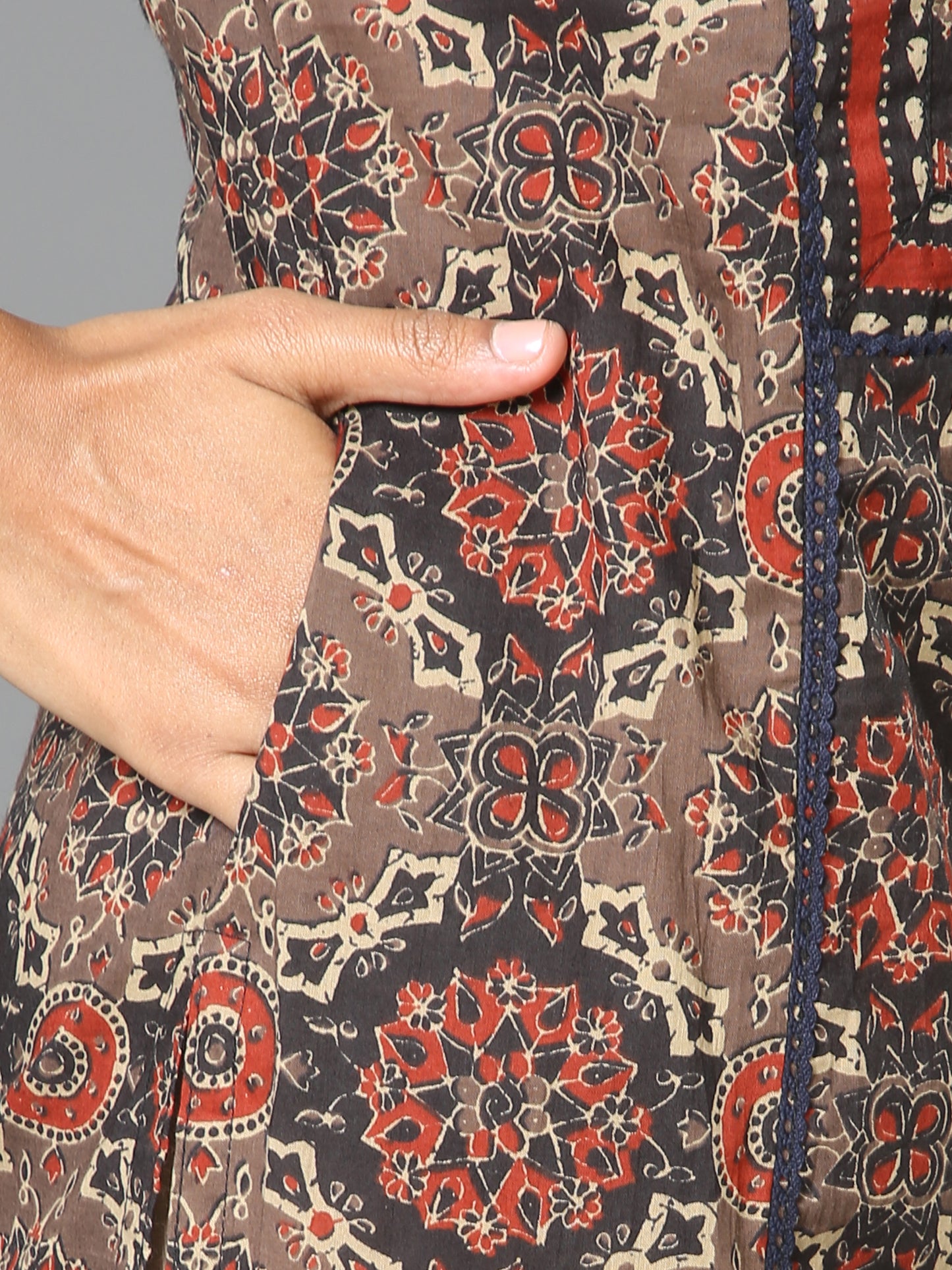 Cotton Ajrakh Long Kurta