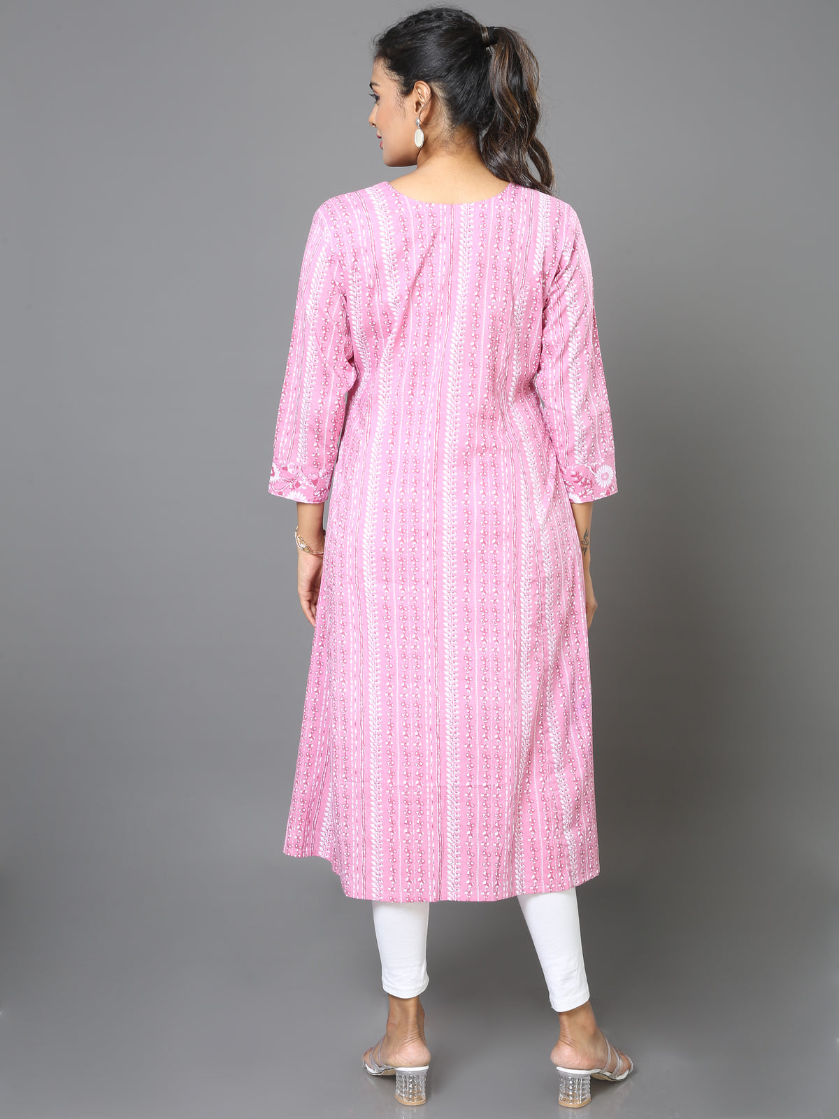 Cotton Block Printed Princes Cut Long Kurta