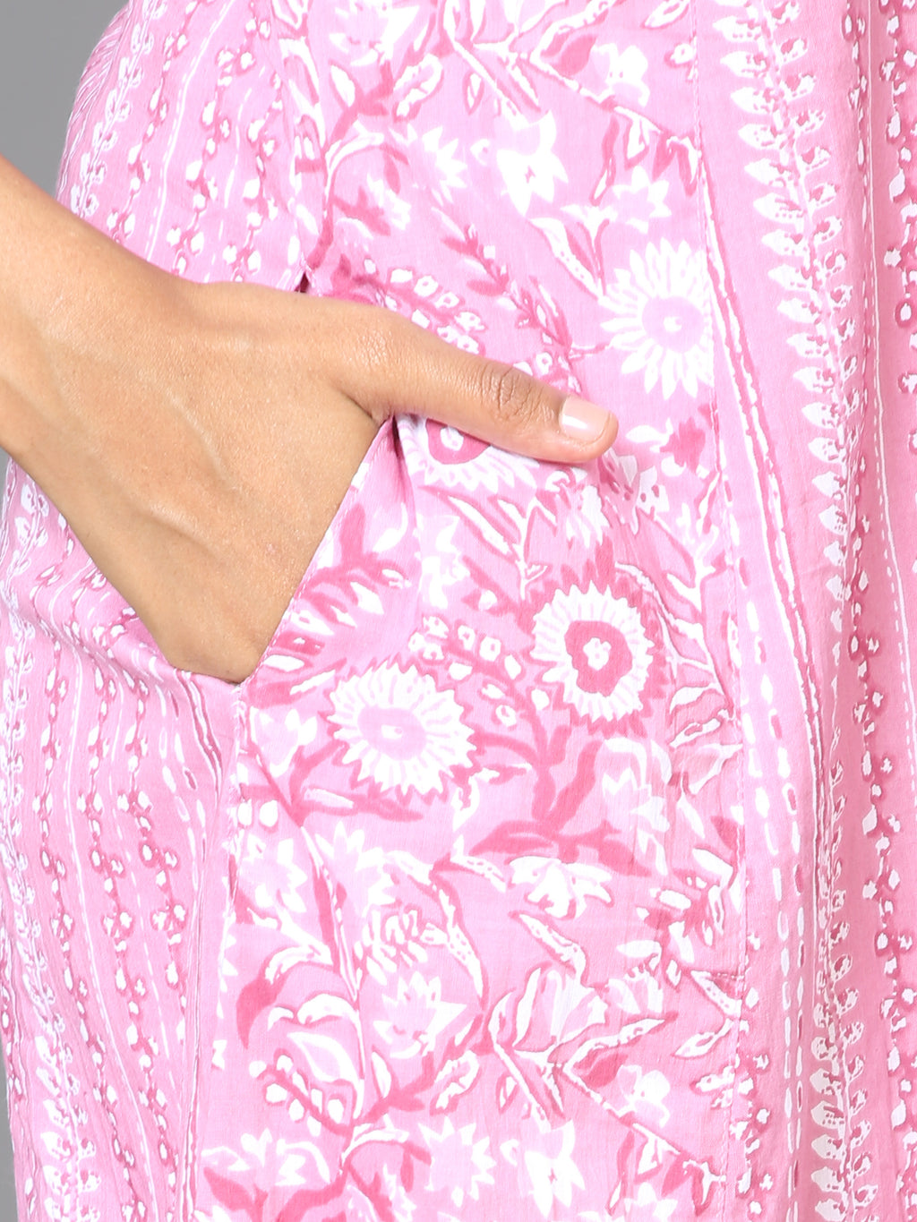 Cotton Block Printed Princes Cut Long Kurta