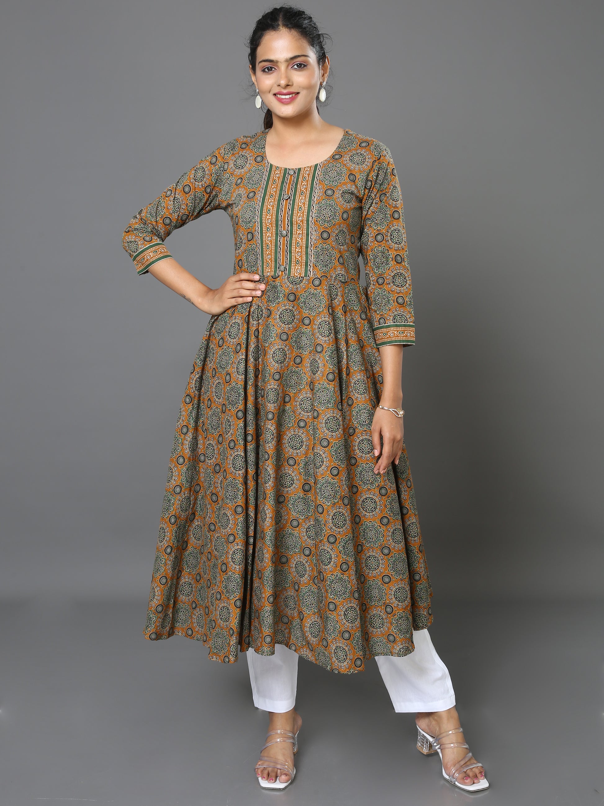 Cotton Flared Long Kurta