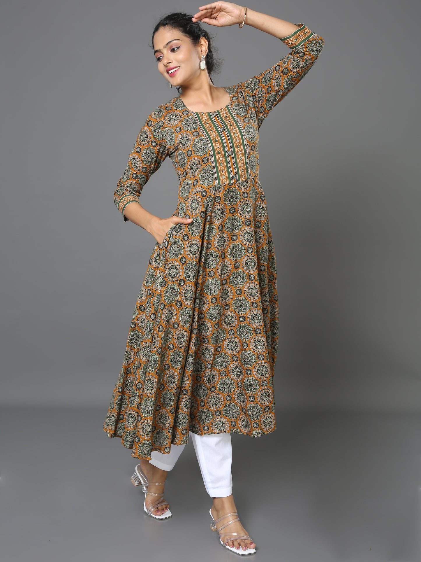 Cotton Flared Long Kurta