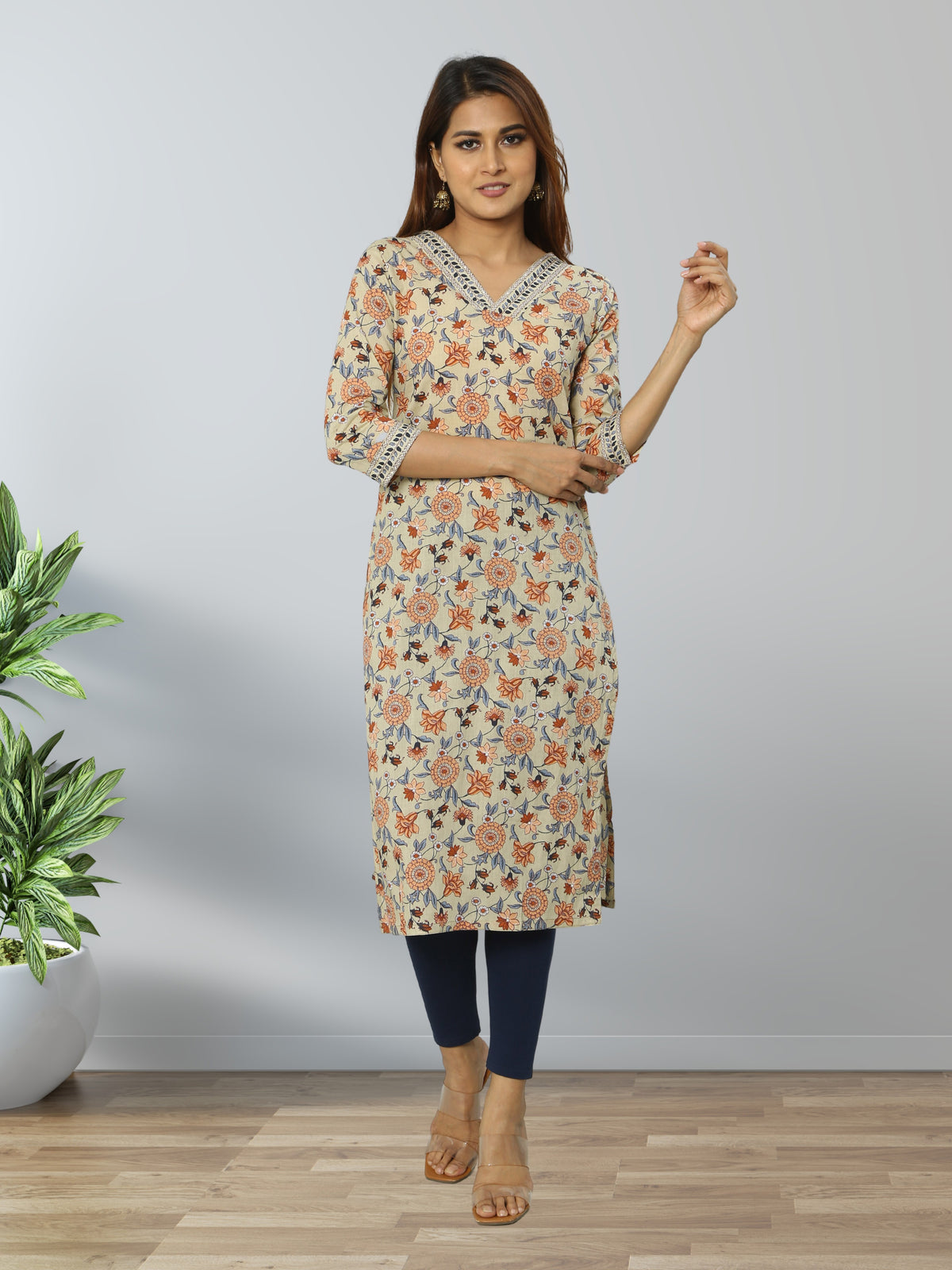 Cotton Block Printed Long Kurta