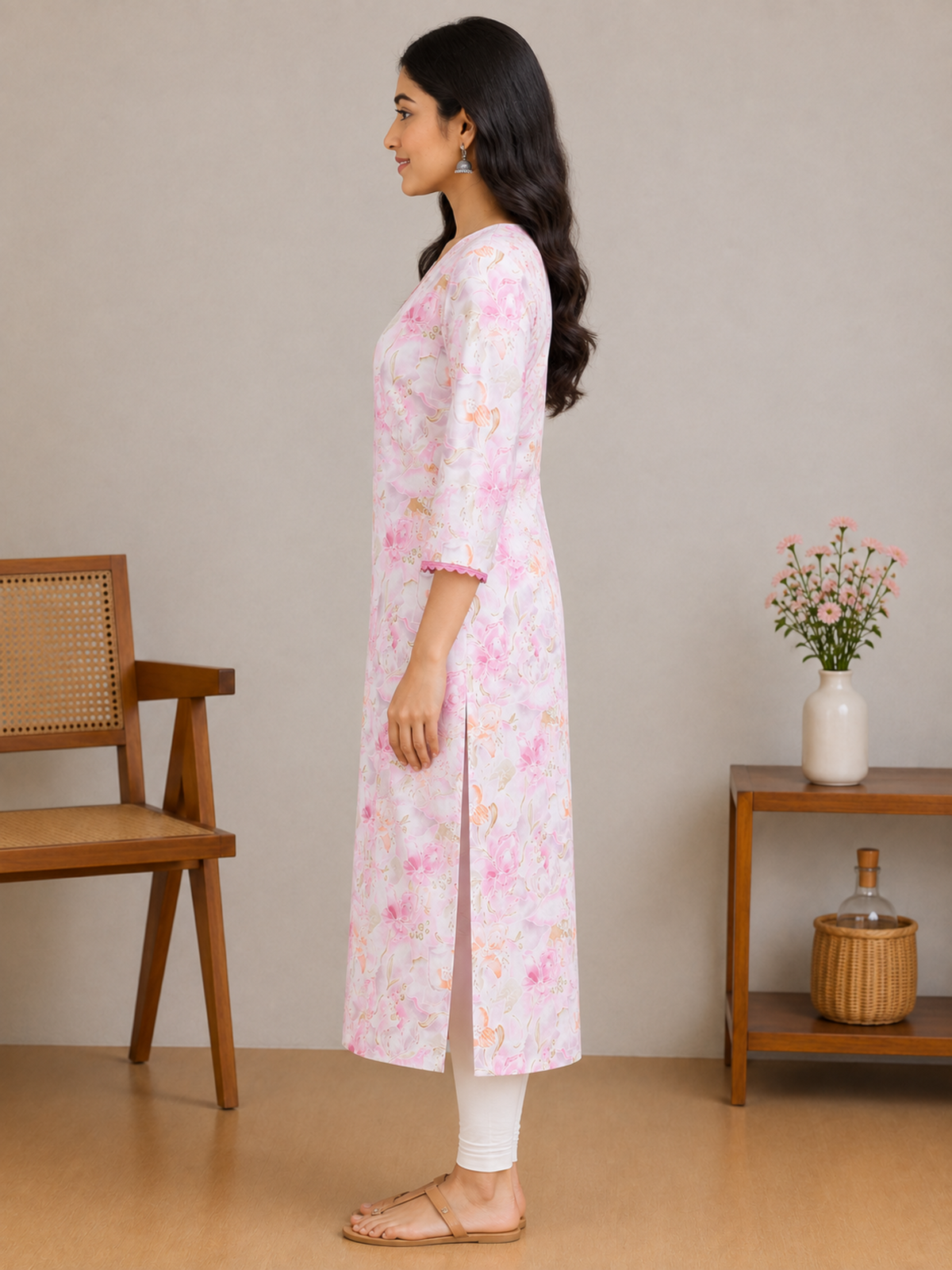 Aaira Cotton Printed Long Kurta