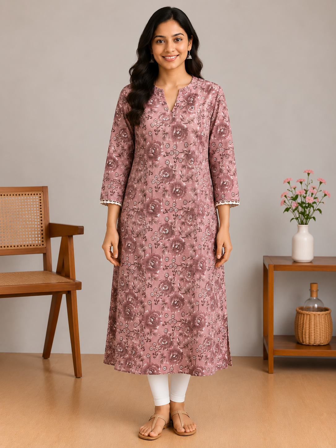 Zoya Cotton Printed Long Kurta