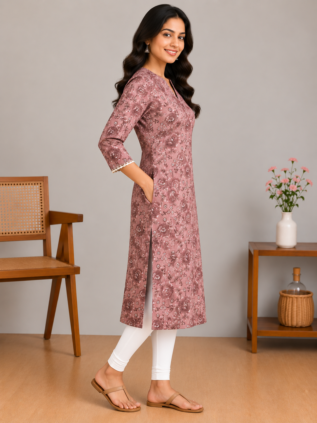 Zoya Cotton Printed Long Kurta