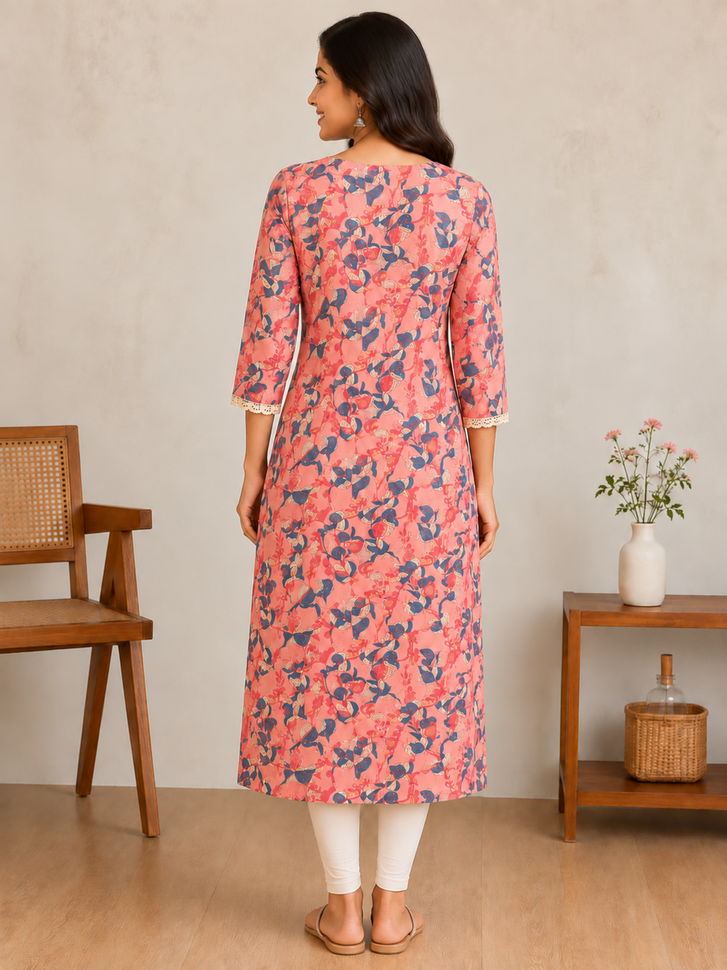 Gulabi Cotton Printed Long Kurta