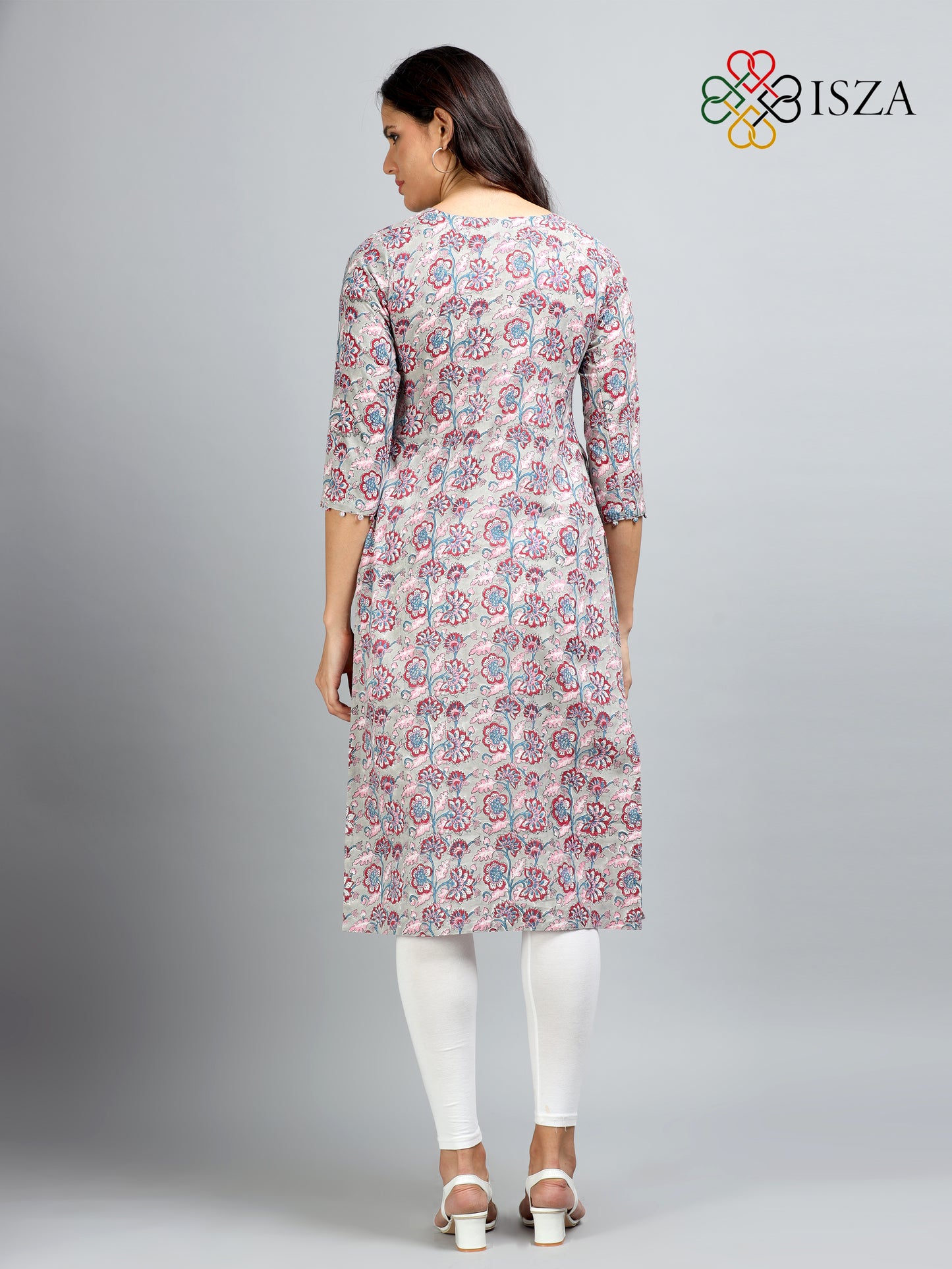 Cotton Block Printed Front Loop Long Kurta