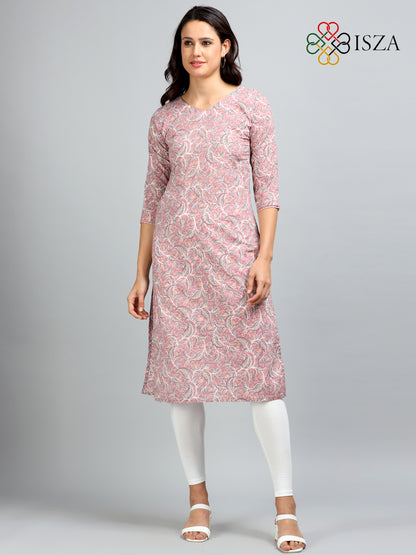 Cotton Block Printed Long Kurta