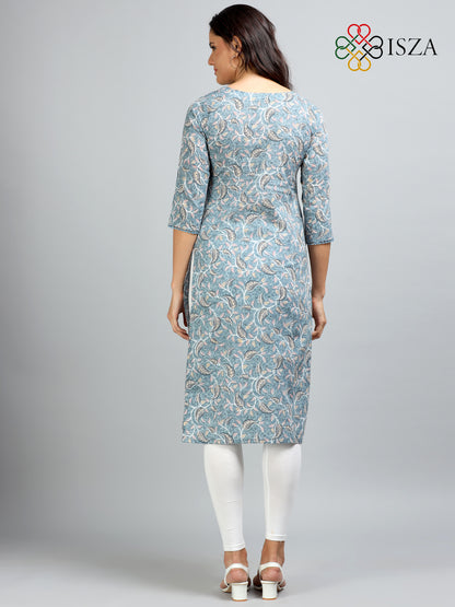 Cotton Block Printed Long Kurta