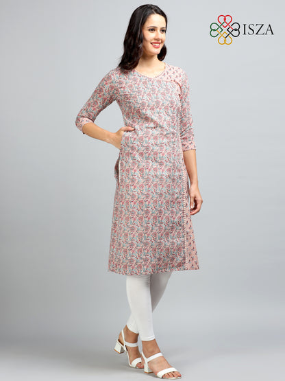 Cotton Block Printed Long Kurta