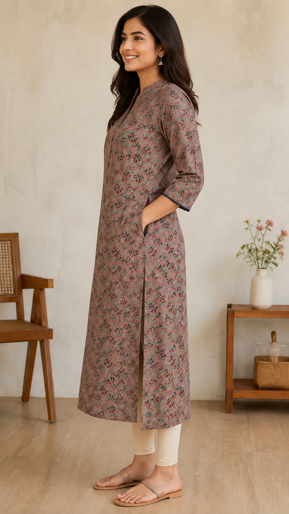 Riwa Cotton Printed Long Kurta