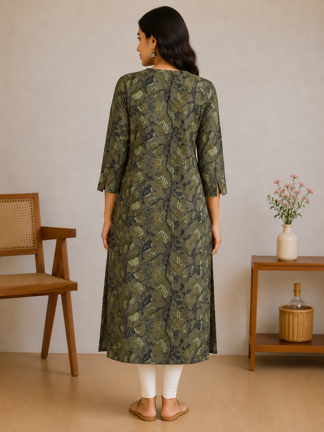 Vanya Cotton Printed Long Kurta