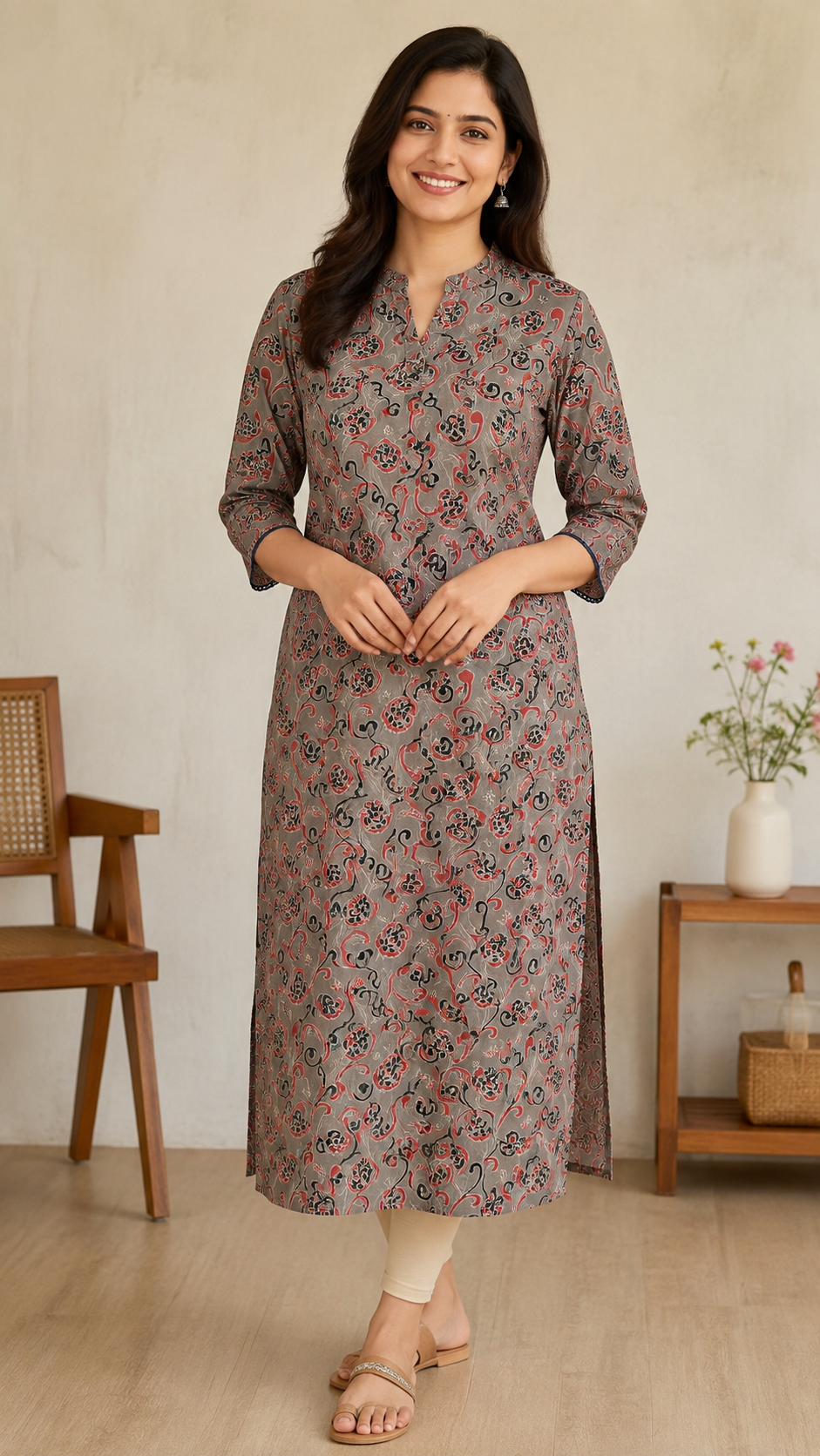 Riwa Cotton Printed Long Kurta