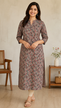 Riwa Cotton Printed Long Kurta
